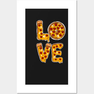 Love is Pizza Valentines day Funny LOVE in Pizza Posters and Art